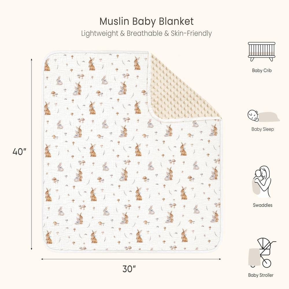 Lulumoon soft muslin-minky blend supports nap times and cuddles.