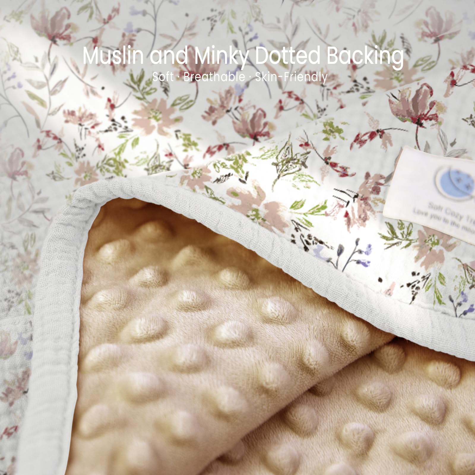 Lulumoon gift-ready packaging showcases elegant floral blanket suitable for gifting moments