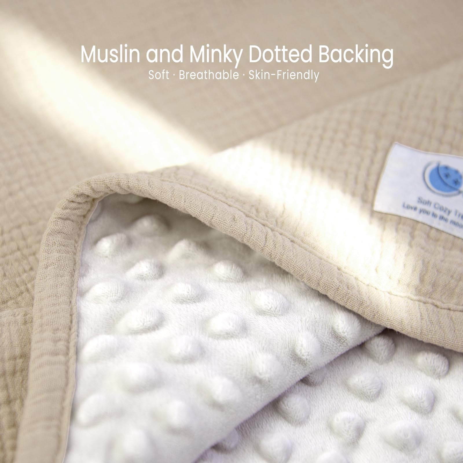 lulumoon baby blanket ivory tone presented gift-ready for registry showers