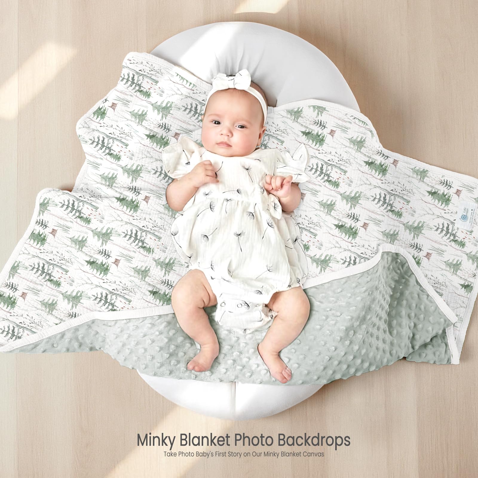 Lulumoon minky dot back delivers soft, tactile comfort for calming snuggles.
