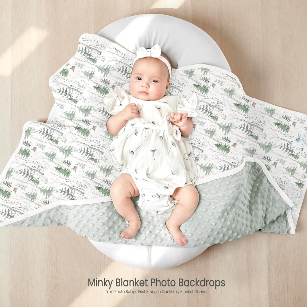 Lulumoon minky dot back delivers soft, tactile comfort for calming snuggles.