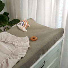 Lulumoon changing pad cover 17x33 size on pad for secure fit