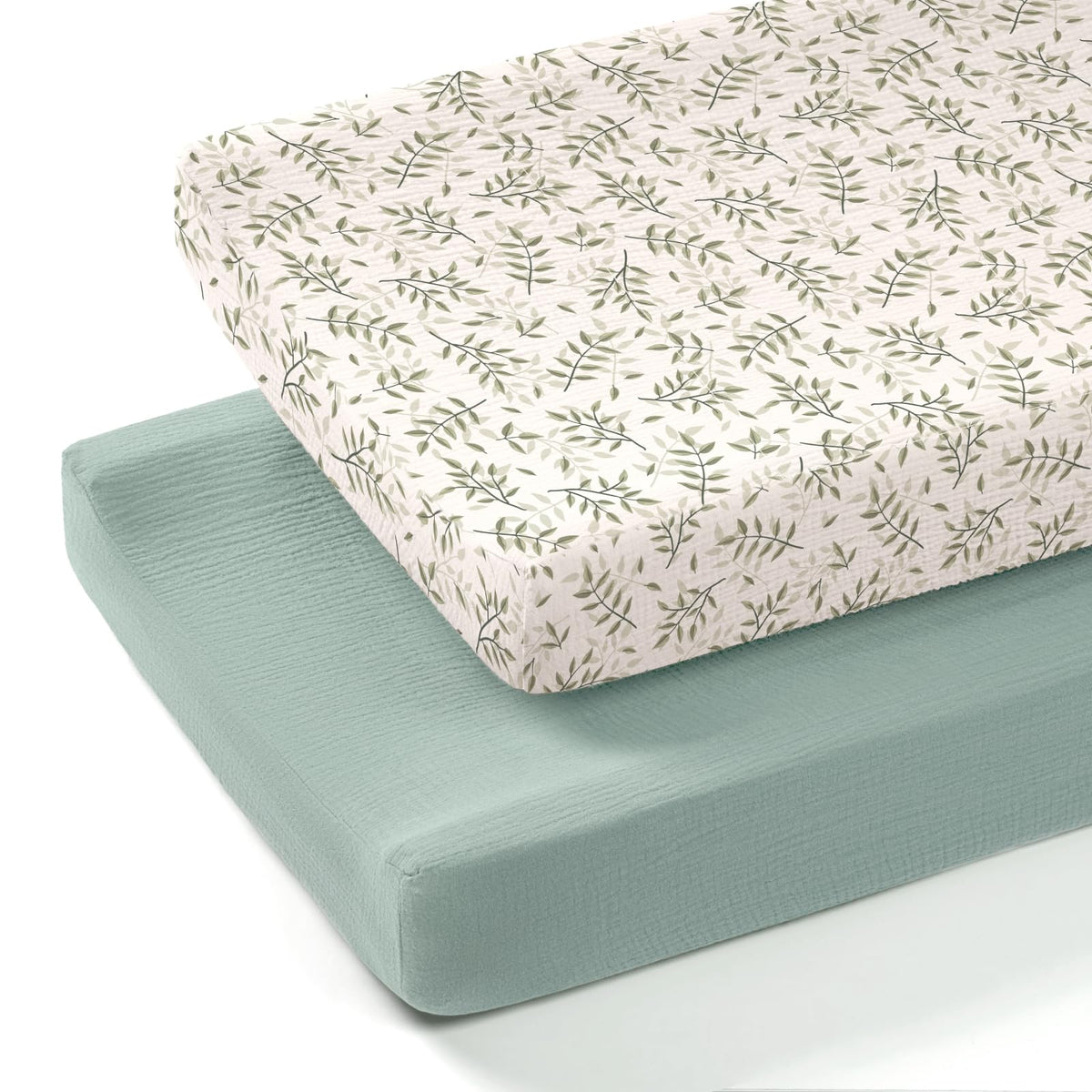 lulumoon baby changing pad cover soft muslin - gentle touch for sensitive baby skin.