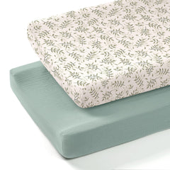 lulumoon baby changing pad cover soft muslin - gentle touch for sensitive baby skin.