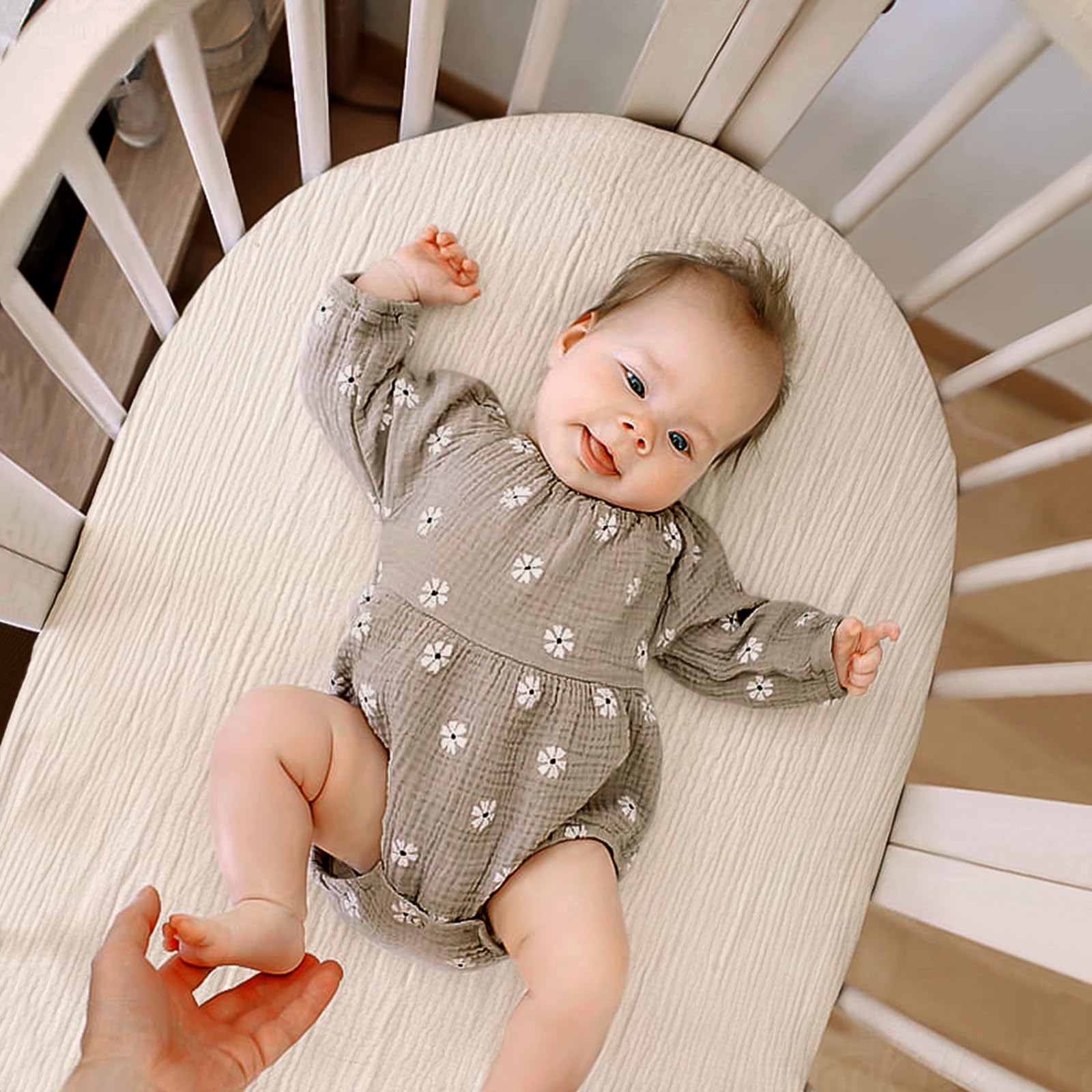 Lulumoon baby muslin bassinet sheets two-pack showcases value and convenience.