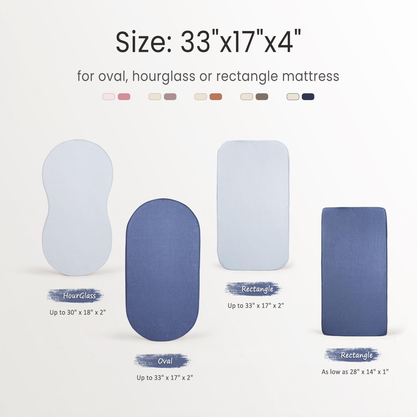 lulumoon bassinet sheets snug fit elastic edge demonstrates secure, safe sleep-ready design