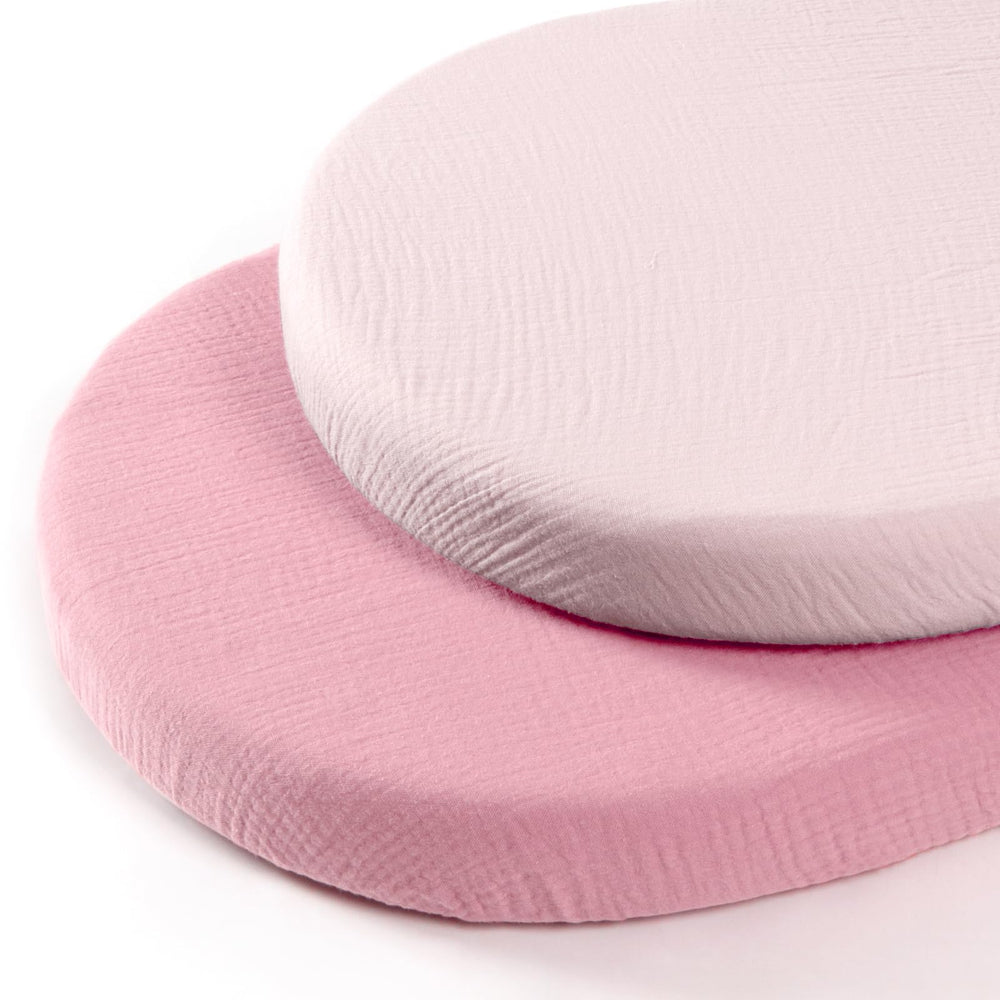 lulumoon baby muslin bassinet sheets close-up showing soft cotton for gentle skin comfort