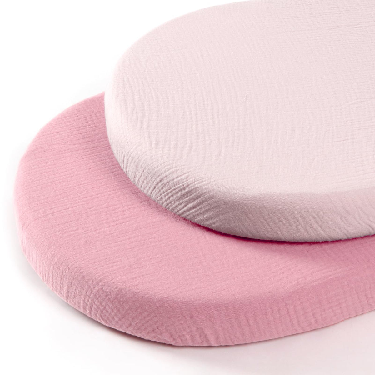 lulumoon baby muslin bassinet sheets close-up showing soft cotton for gentle skin comfort
