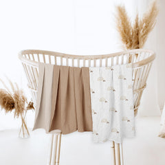 Lulumoon baby muslin swaddle blanket 40x40 size ideal for secure swaddling.
