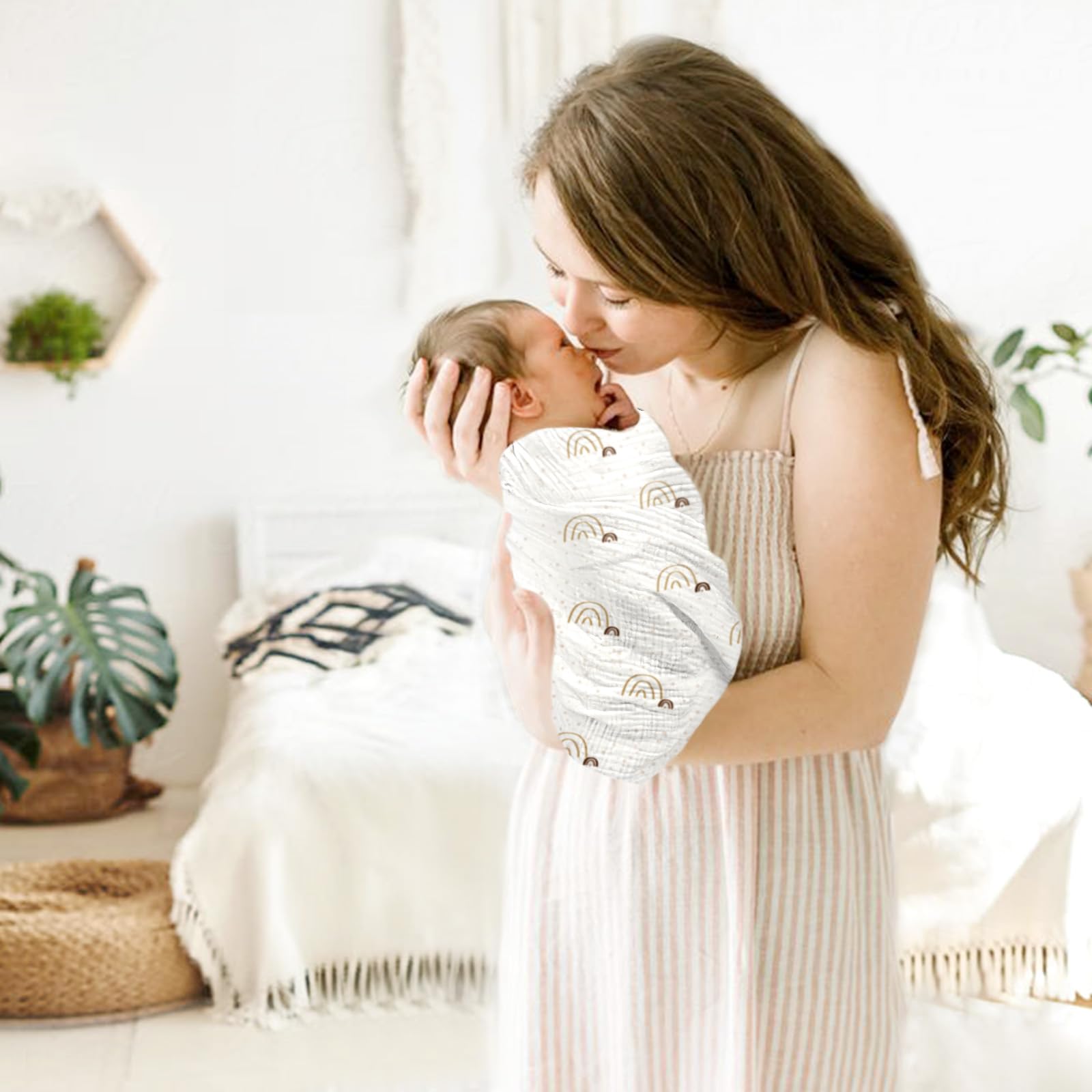 Lulumoon baby muslin swaddle blanket gift-ready neutral packaging for newborns.