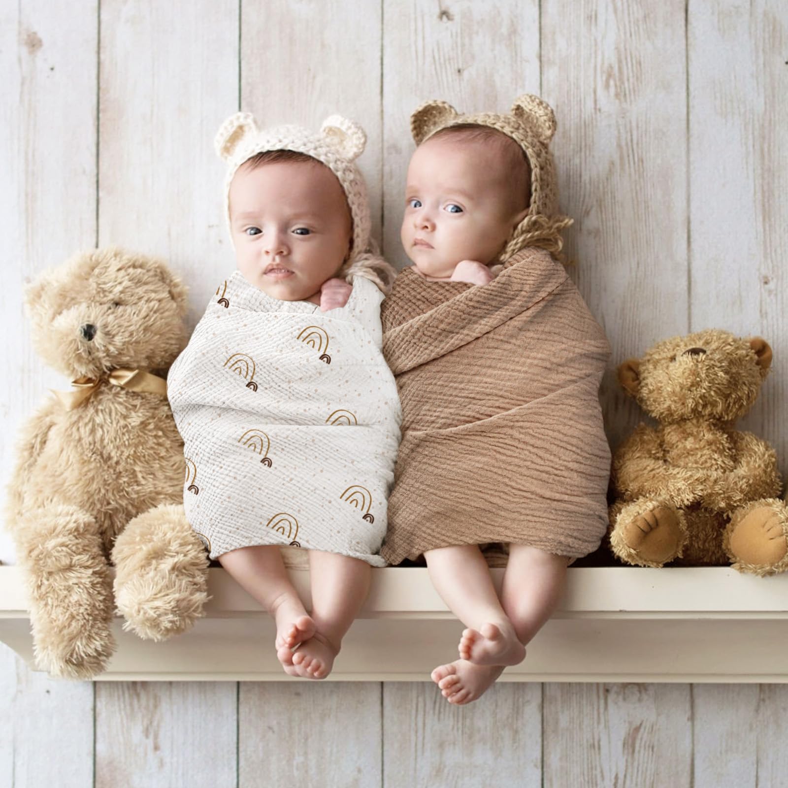 Lulumoon baby muslin swaddle blanket used as nursing cover for discreet feeding.
