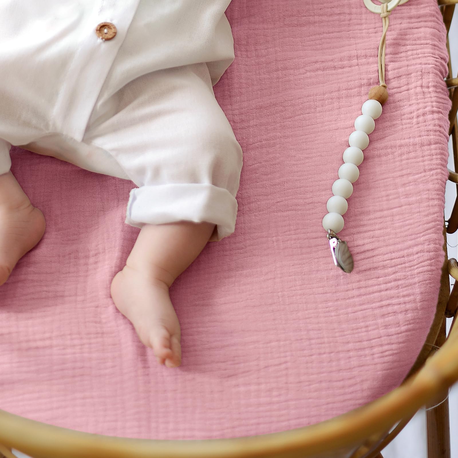 lulumoon baby nursery setup with sheets enhancing cozy sleep environment
