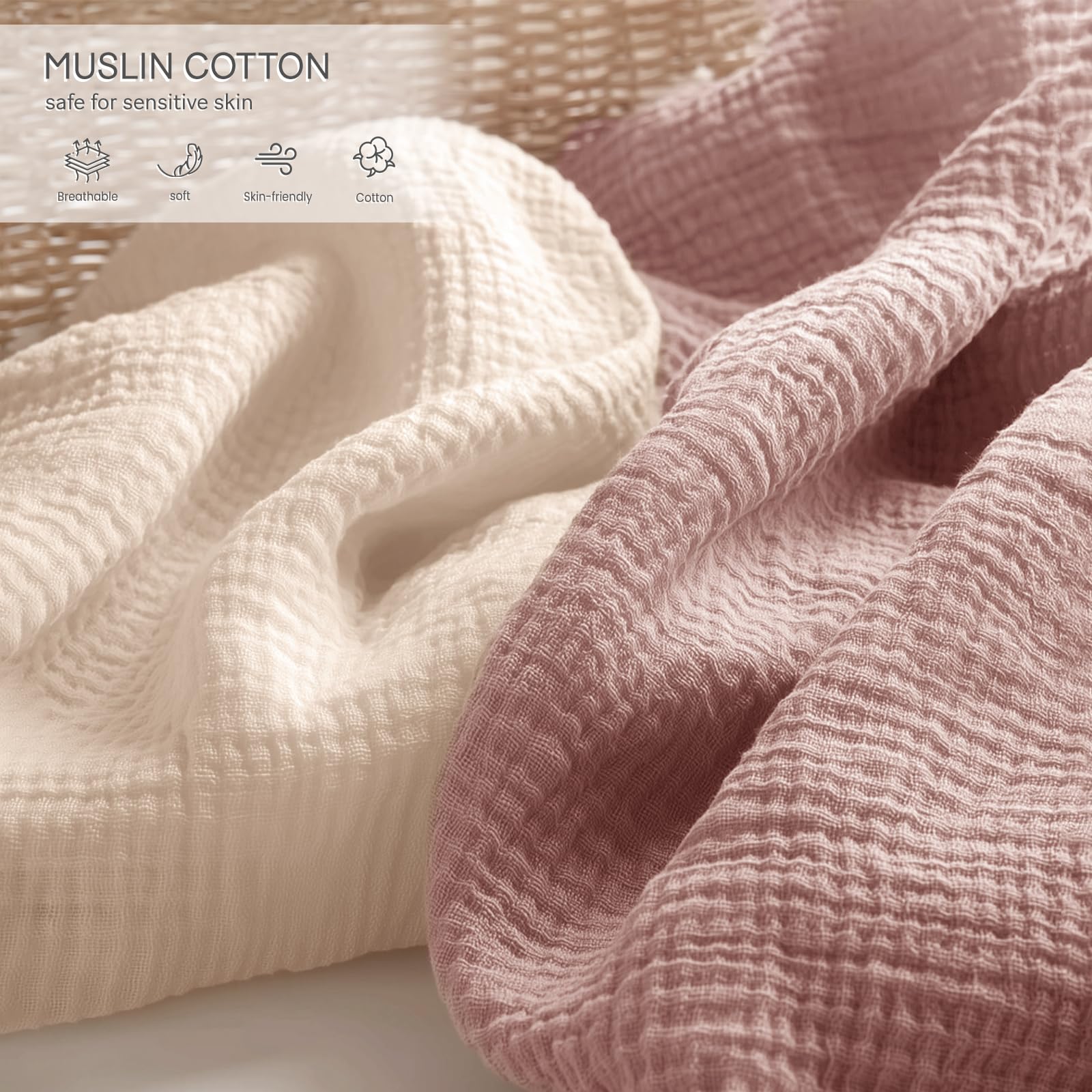 Lulumoon skin-friendly muslin reduces irritation during naps and tummy time