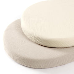 lulumoon muslin cotton bassinet sheets show soft, breathable fabric for baby sleep