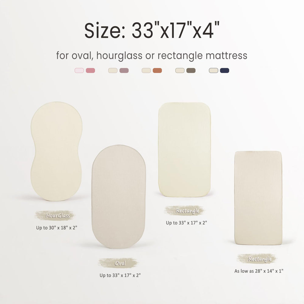 lulumoon bassinet sheets with snug elastic edge for secure, tidy fit