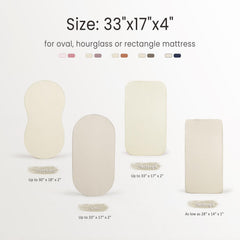 lulumoon bassinet sheets with snug elastic edge for secure, tidy fit