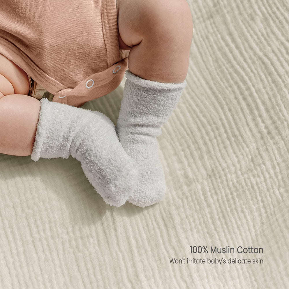 Lulumoon breathable fabric keeps baby cool during diaper changes