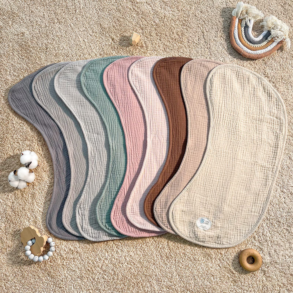lulumoon muslin burp cloths make a thoughtful neutral baby shower gift