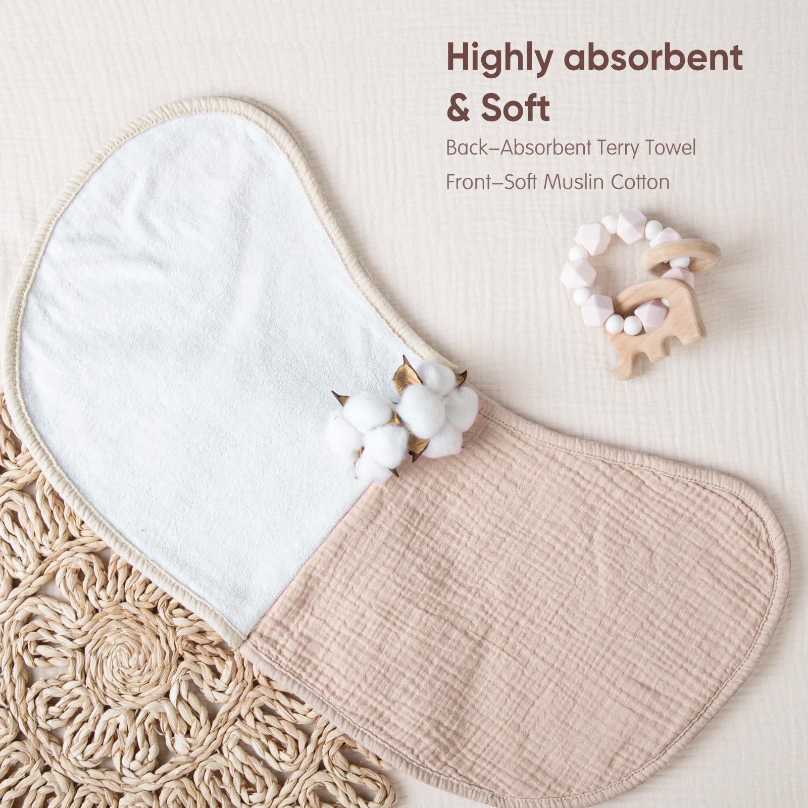 lulumoon burp cloths function as multi-use baby care rags and towels