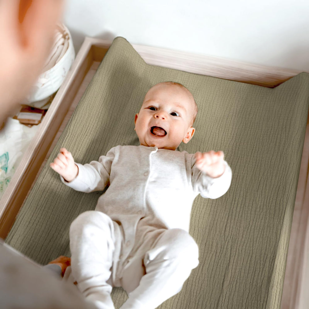 Lulumoon changing pad cover easy-care fabric holds softness after washing
