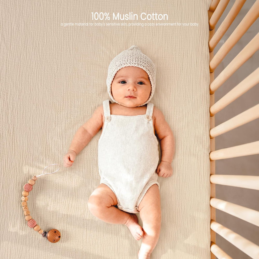 Lulumoon fitted crib sheets: nursery-cozy floral print image enhances baby girls' room ambiance.