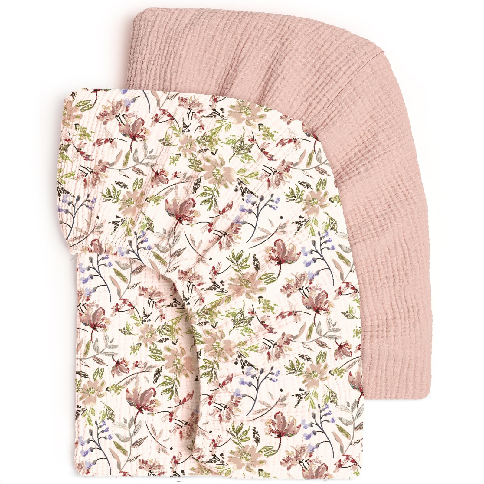 lulumoon fitted crib sheets soft-muslin-cotton for breathable night comfort