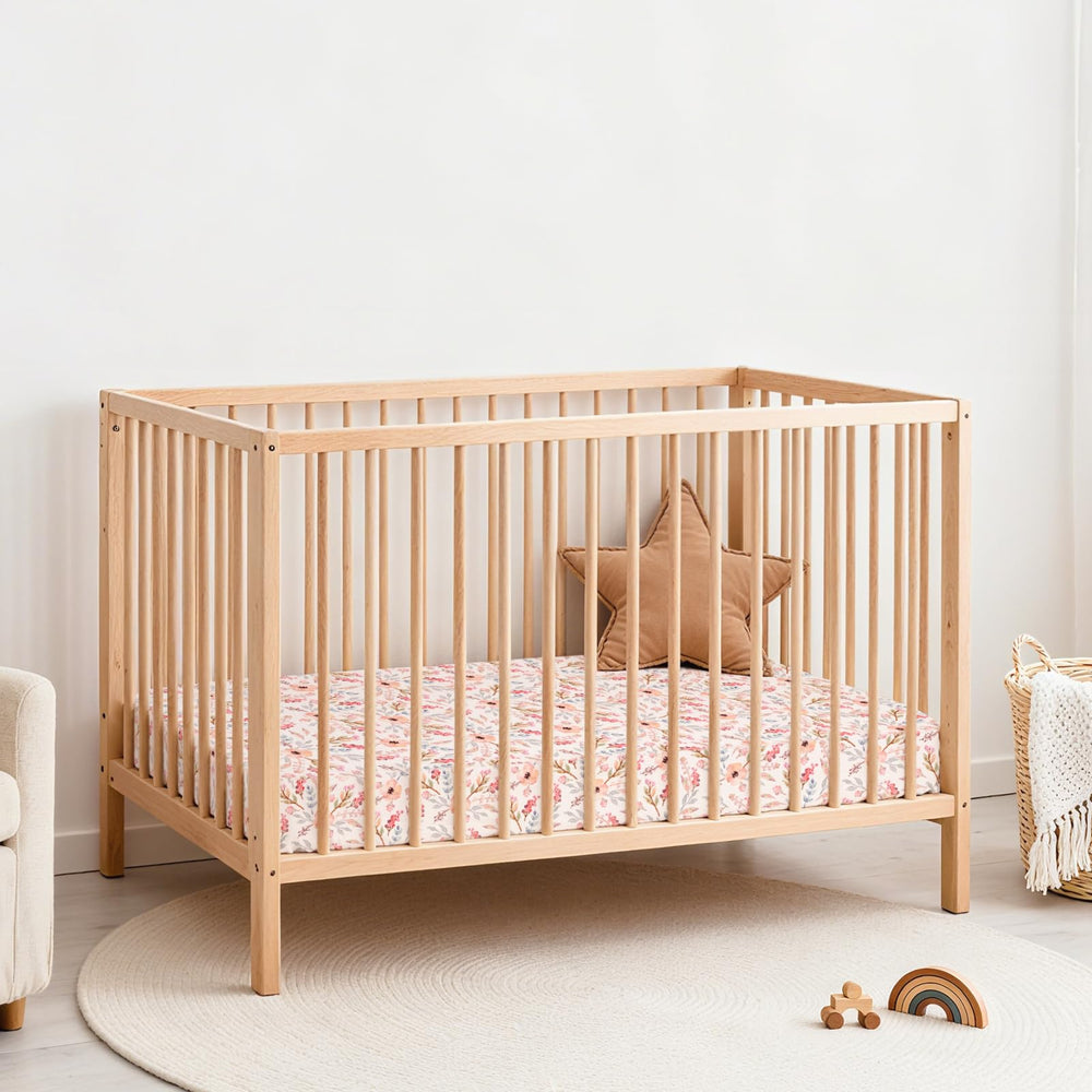 Lulumoon gift-pack crib sheets arrive ready for gifting.