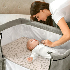 lulumoon Muslin bassinet sheets feature 4-pocket deep design for snug fit.