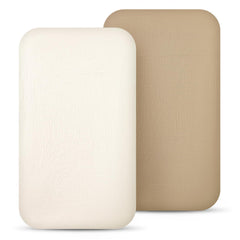 Lulumoon Muslin Bassinet Sheets cover shows soft, breathable fabric for baby comfort.