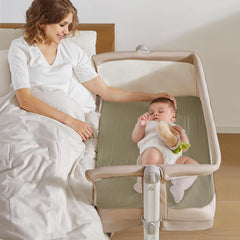 lulumoon muslin bassinet sheets elastic edge keeps sheets in place through night wriggles.