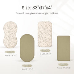 lulumoon bassinet sheets offer secure elastic fit for snug placement