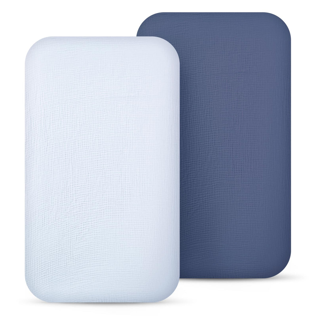 Lulumoon muslin bassinet sheets — soft touch for gentle, comfortable baby sleep.