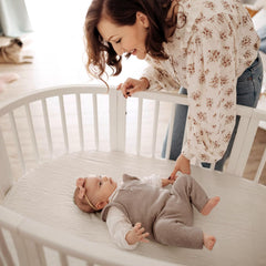 lulumoon bassinet sheets universal fit closeup fits oval, rectangle, hourglass bassinets