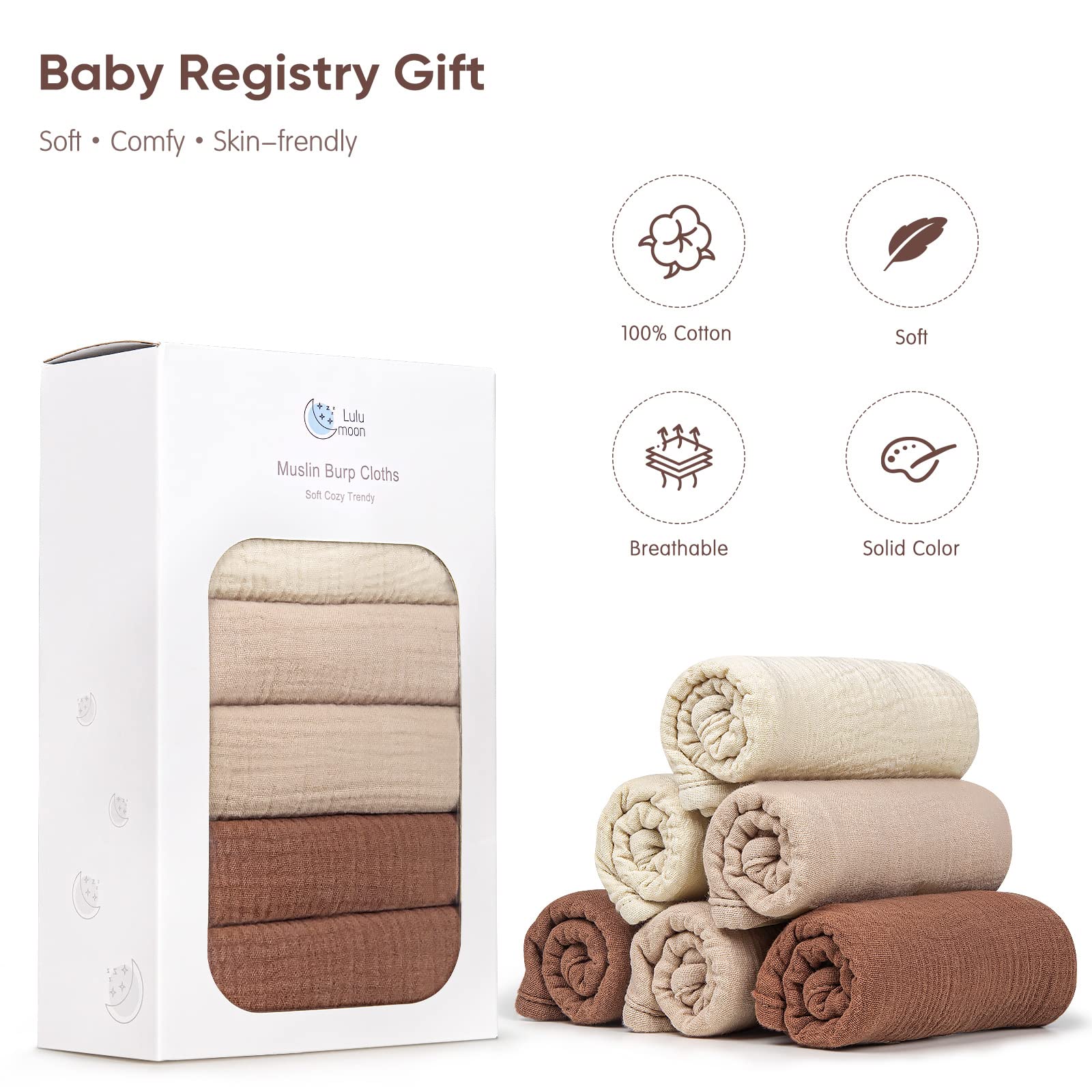 lulumoon burp cloths portable and lightweight for travel use