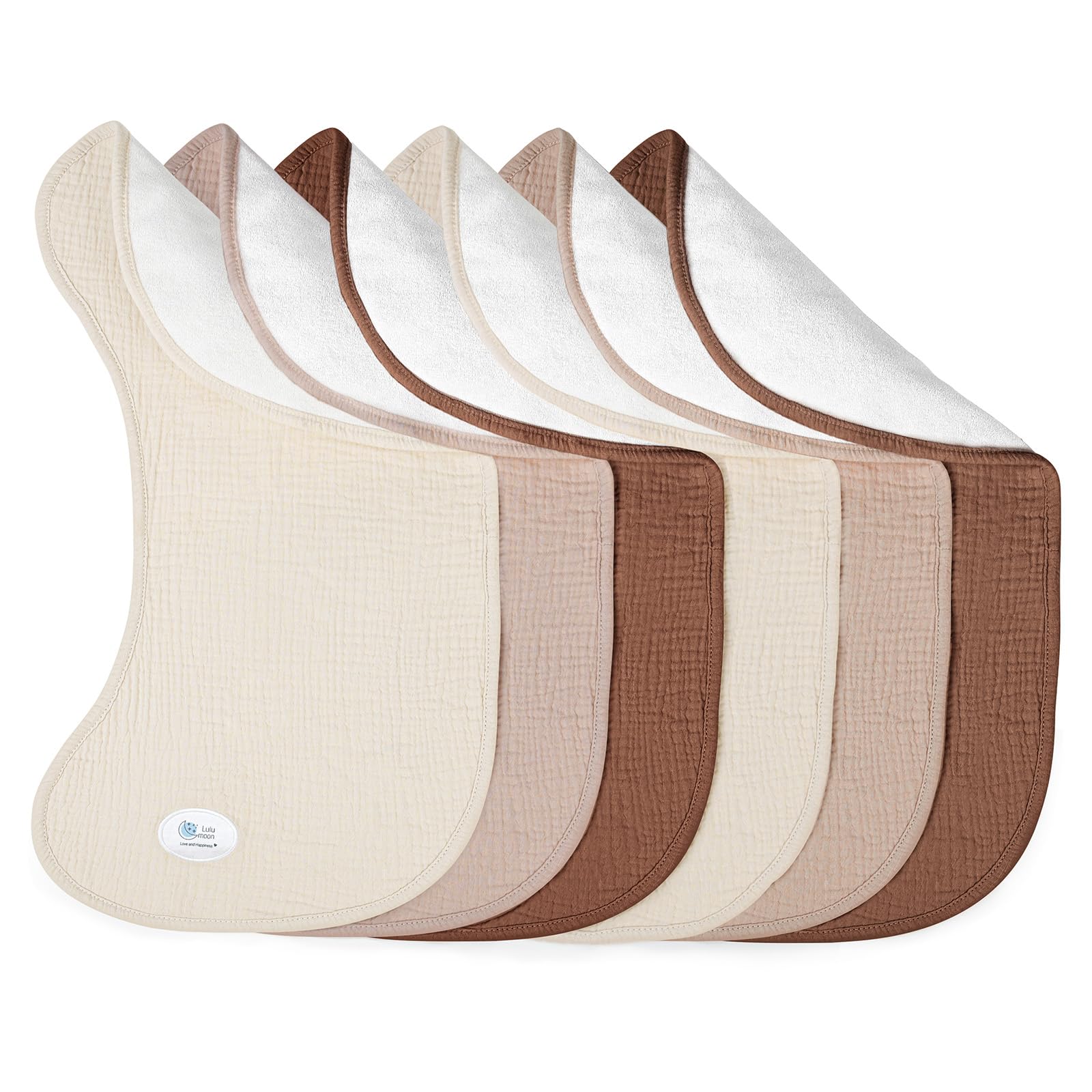 lulumoon muslin burp cloths show soft cotton texture for gentle baby care