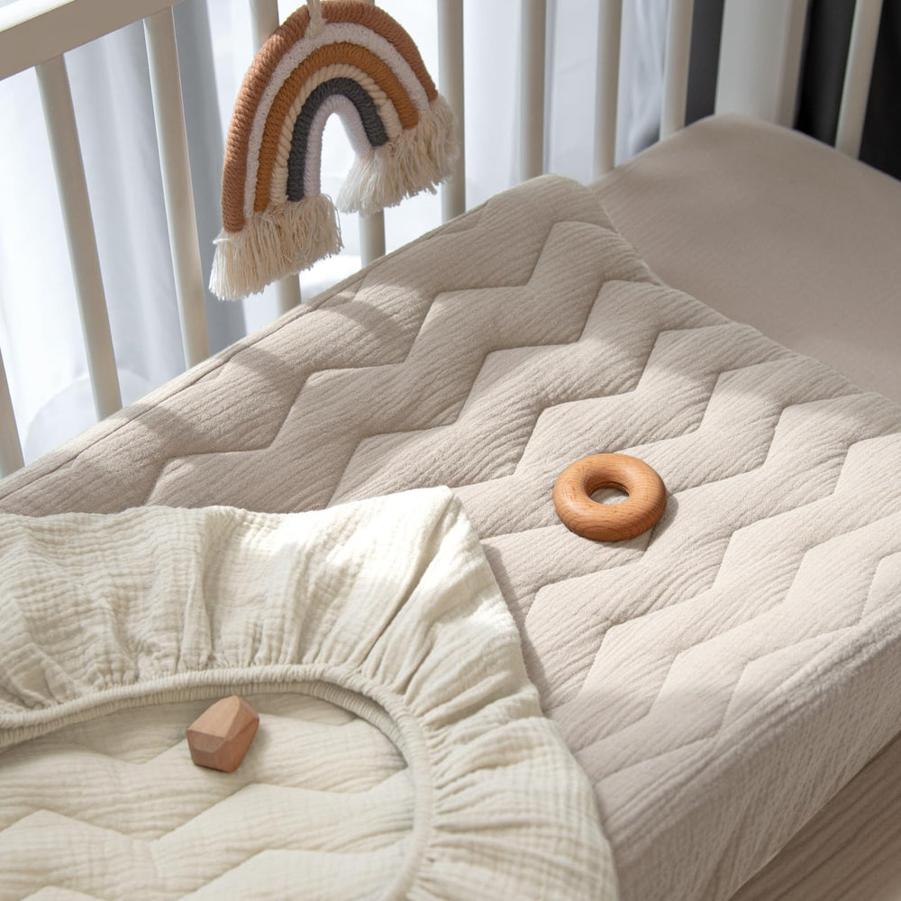 lulumoon muslin-changing-pad-cover care-easywash shows machine wash and quick dry