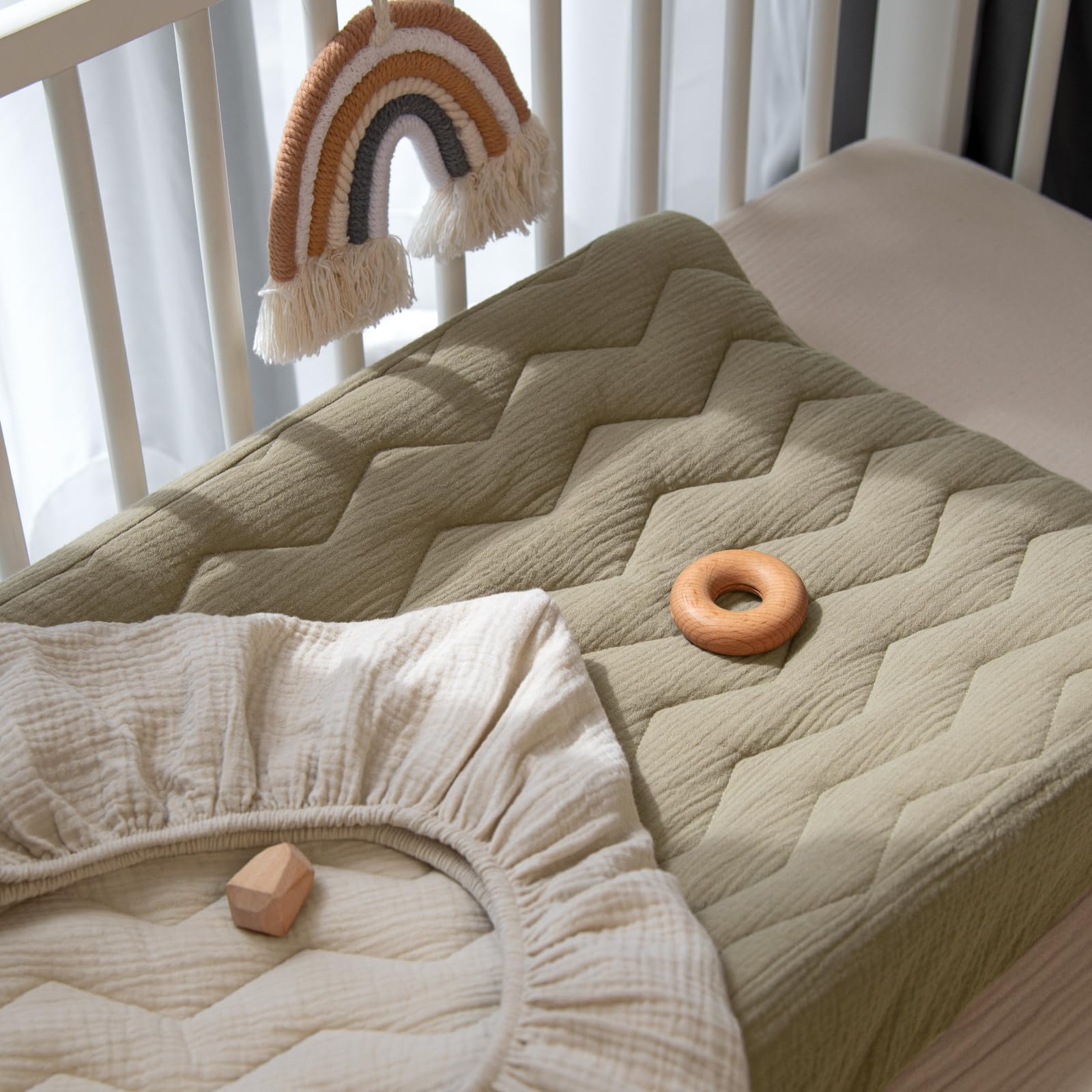 lulumoon muslin changing pad cover color options coordinate nursery
