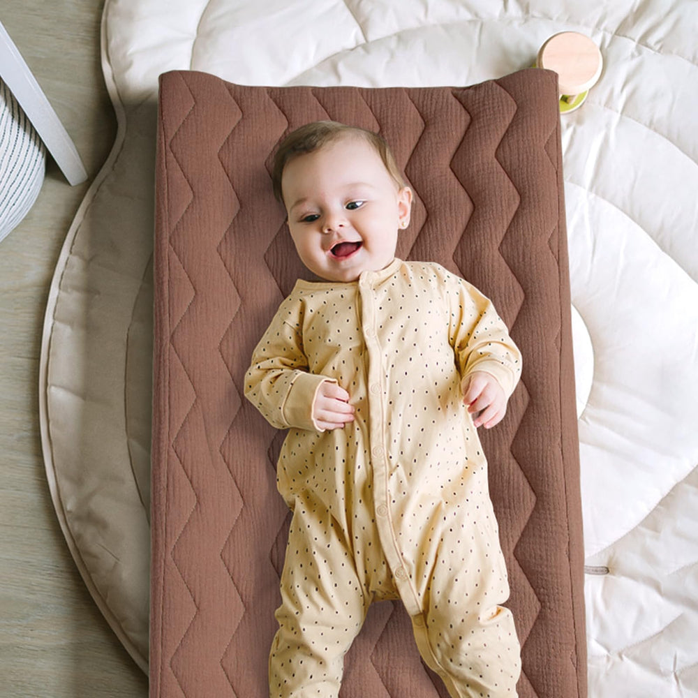 lulumoon muslin changing pad cover elastic band secure fit