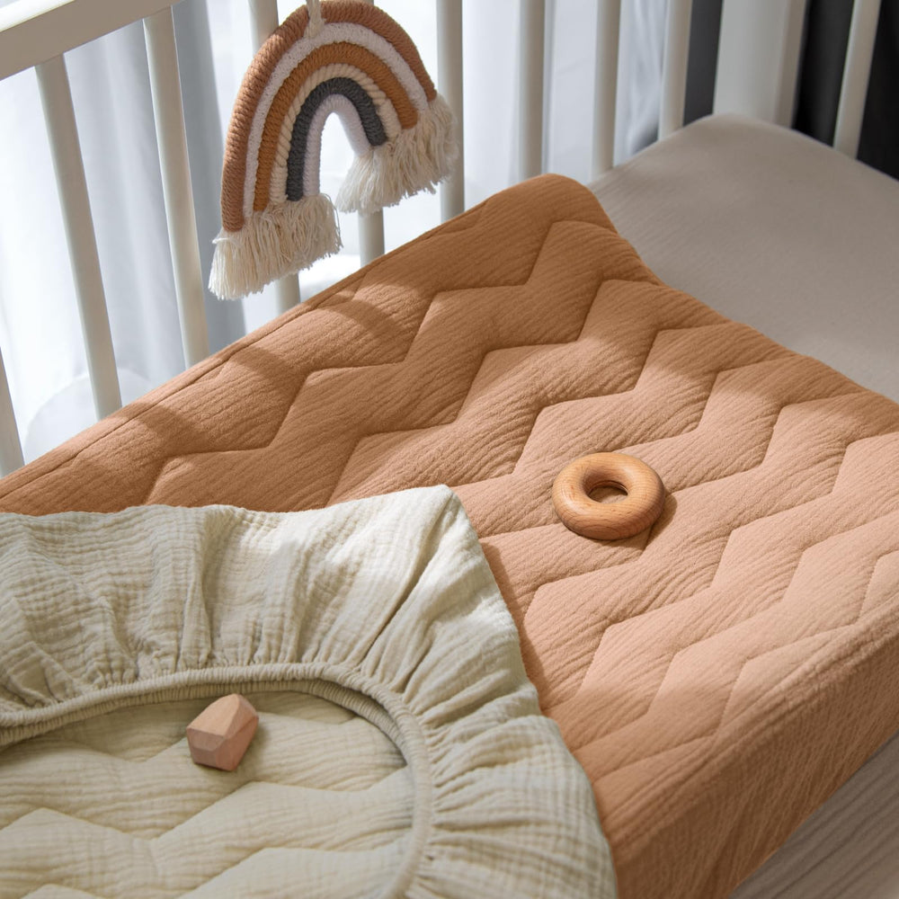 lulumoon muslin changing pad cover nursery color options coordinate with decor