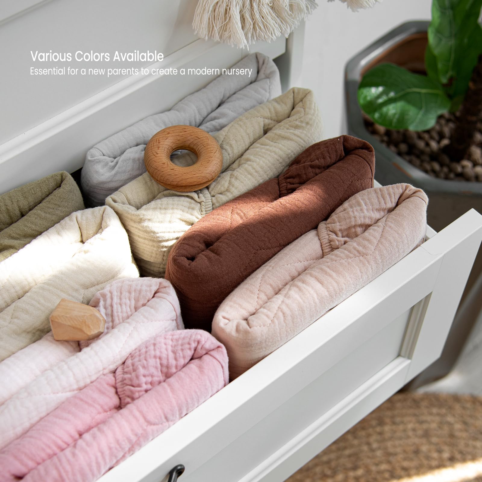 lulumoon muslin changing pad cover nursery style complements decor