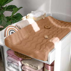lulumoon muslin changing pad cover with quilted design adds cushioned comfort