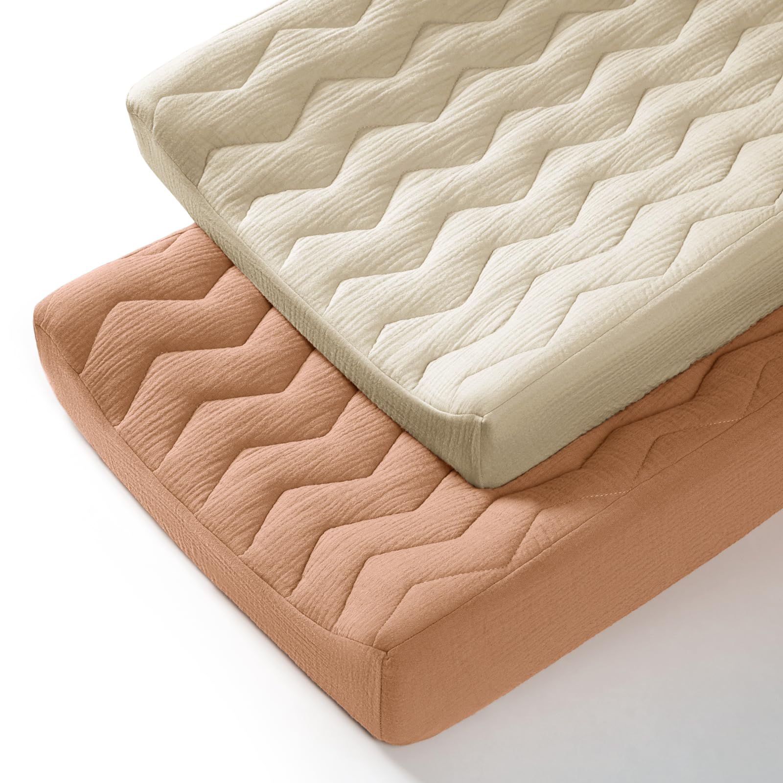 lulumoon muslin changing pad cover soft cotton texture for gentle baby skin