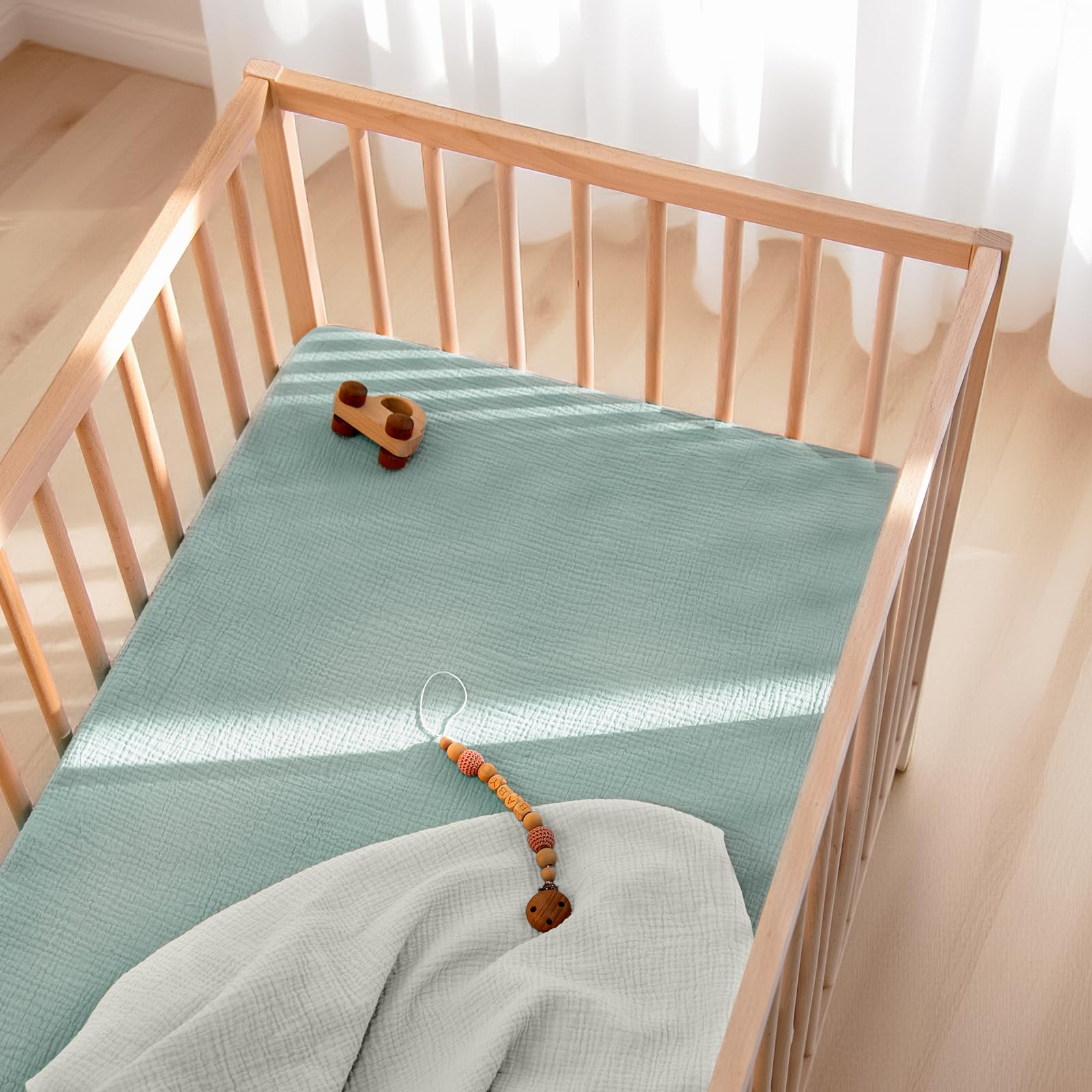 Lulu Moon muslin crib sheets pack of 2 adds convenient backups