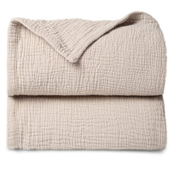 lulumoon muslin quilt blanket ivory folded soft breathable for baby