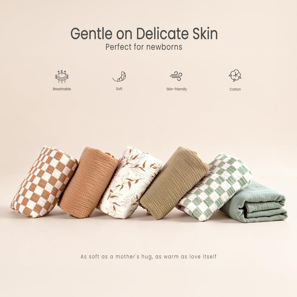 Lulumoon Muslin Swaddle baby swaddle and nursing cover for easy feeding times.