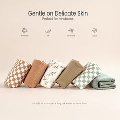 Lulumoon Muslin Swaddle baby swaddle and nursing cover for easy feeding times.