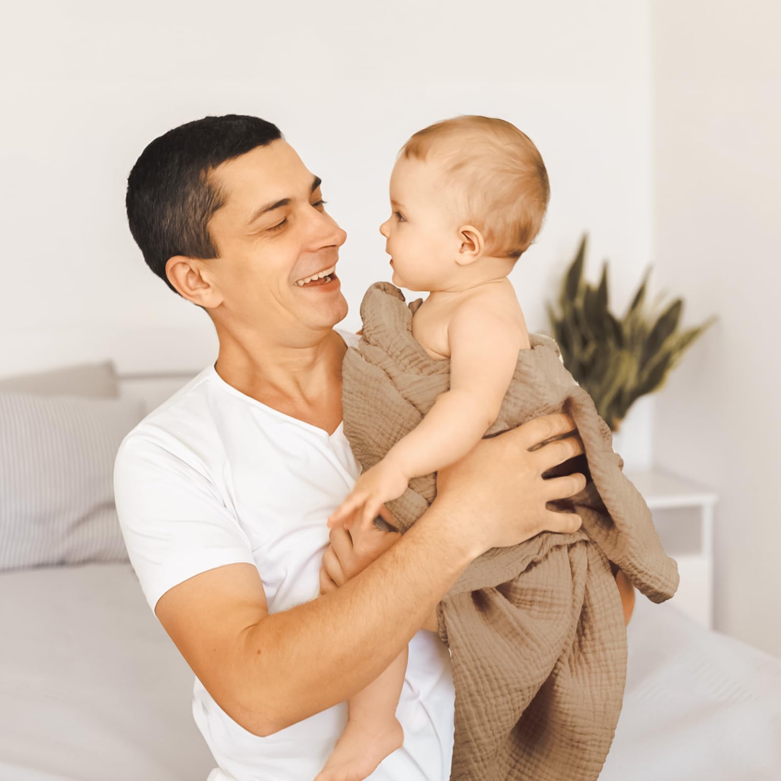 lulumoon Muslin Swaddle Blanket changing table companion for quick diaper changes