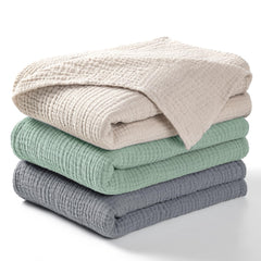 Lulumoon Muslin Swaddle Grey packshot showing soft breathable fabric for baby comfort