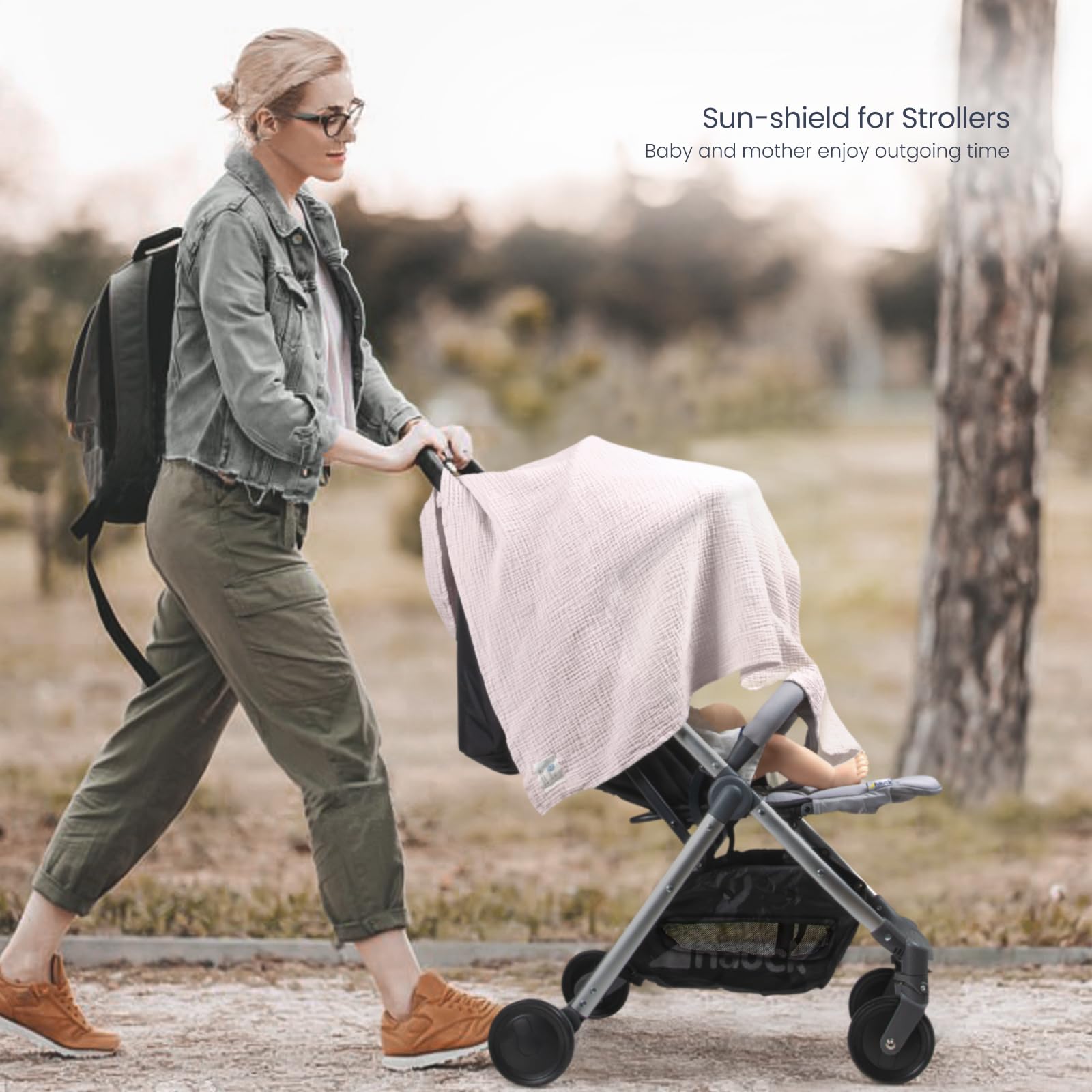 lulumoon muslin swaddle blanket machine washable for easy care and softness