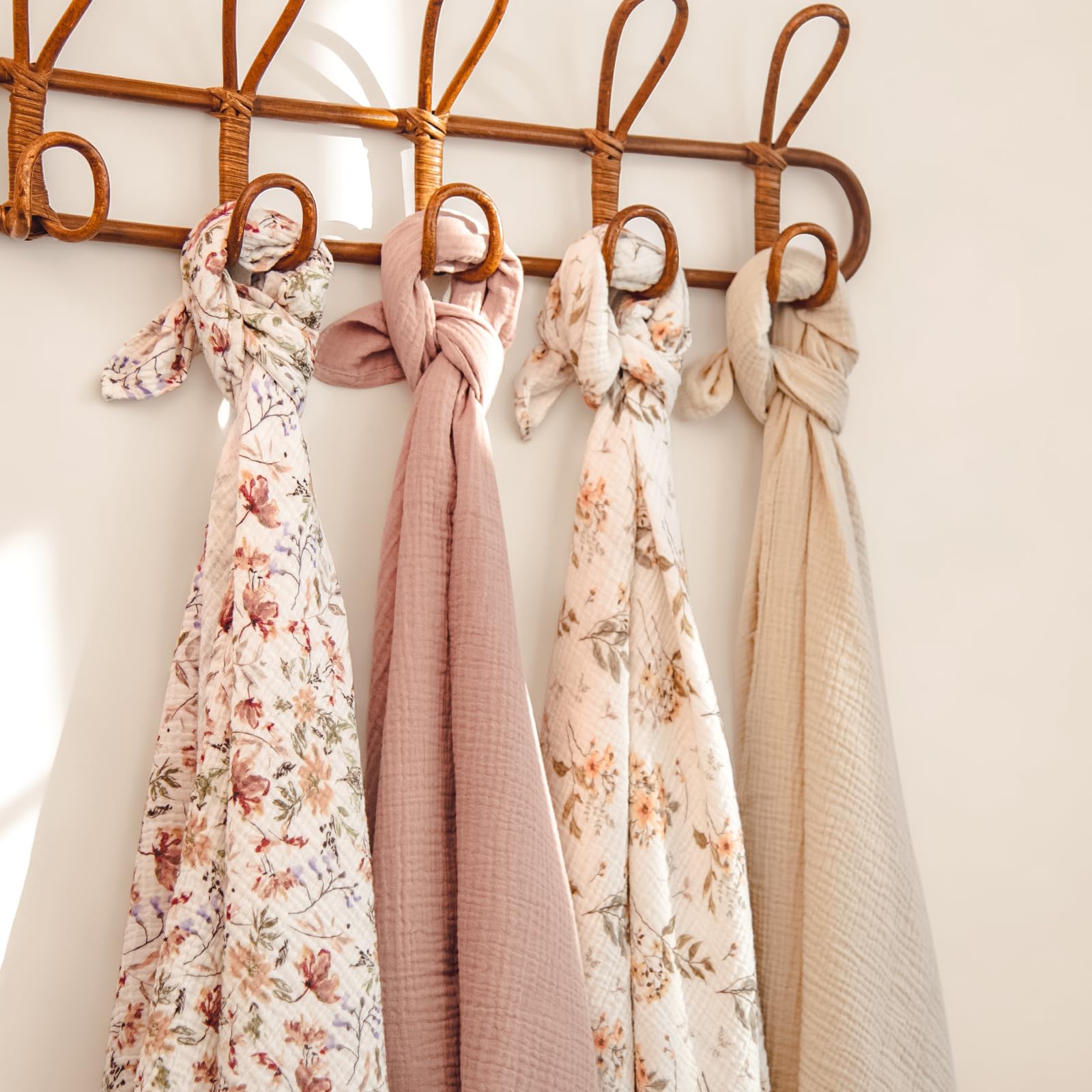 lulumoon Muslin Swaddle Blanket machine washable care remains soft after washes